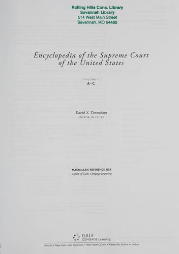 Encyclopedia of the Supreme Court of the United States