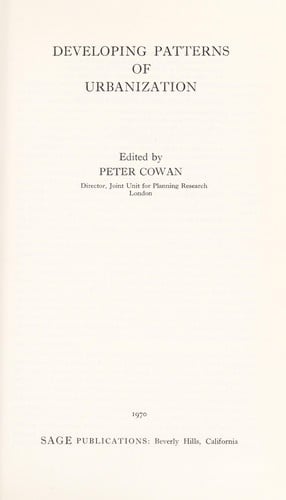Developing patterns of urbanization