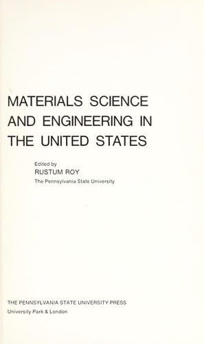 Materials science and engineering in the United States