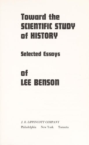 Toward the scientific study of history