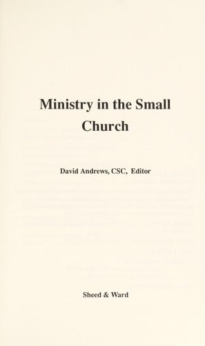 Ministry in the small church