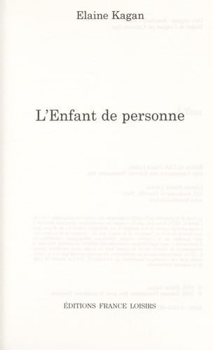 L'Enfant de personne