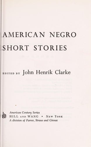 American Negro short stories