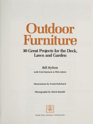 Outdoor furniture
