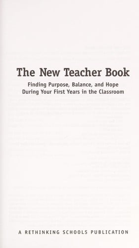 The new teacher book