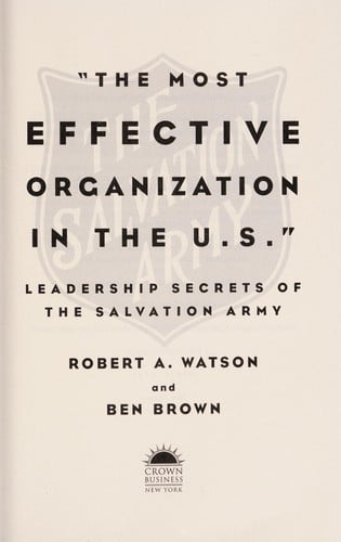 The most effective organization in the U.S