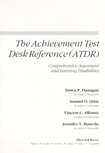 The achievement test desk reference (ATDR)