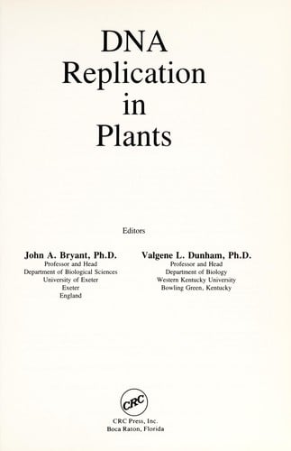 DNA replication in plants