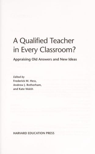 A qualified teacher in every classroom?
