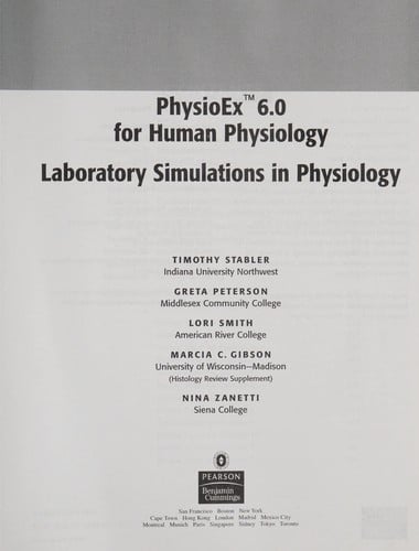 PhysioEx 6.0 for Human Physiology