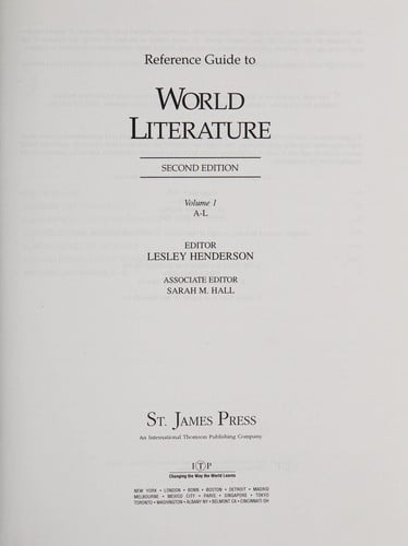 Reference guide to world literature