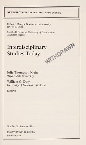 Interdisciplinary studies today