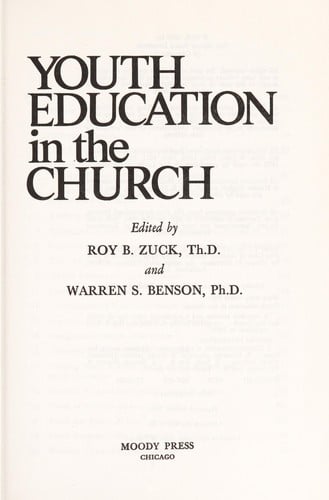 Youth education in the church