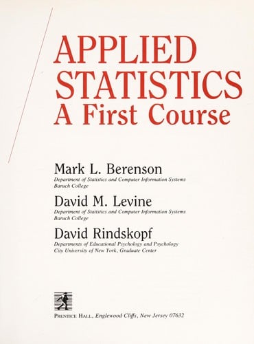 Applied statistics