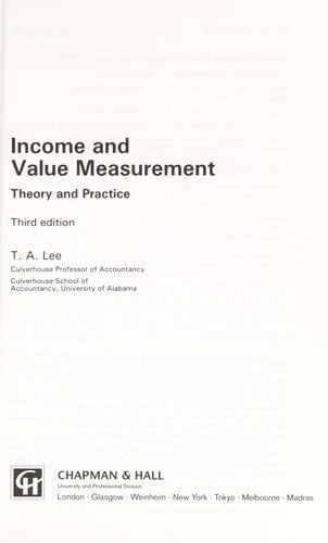 Income and value measurement