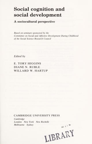 Social cognition and social development