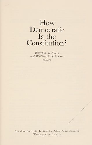 How democratic is the Constitution?