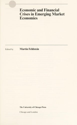 Economic and financial crises in emerging market economies