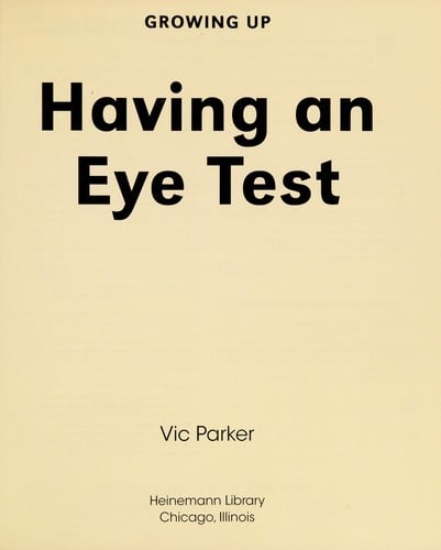 Having an eye test
