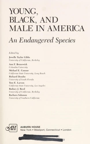 Young, black, and male in America