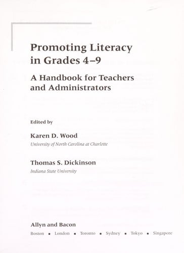 Promoting literacy in grades 4-9