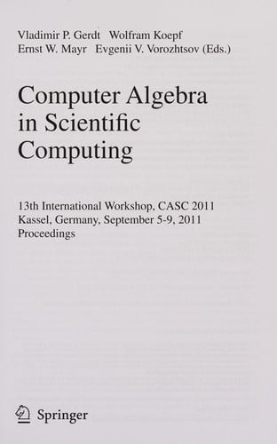 Computer Algebra in Scientific Computing