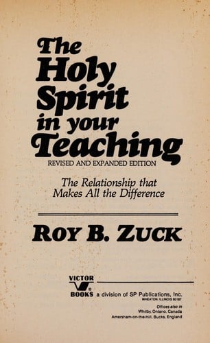 The Holy Spirit in your teachings