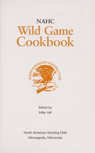 NAHC wild game cookbook