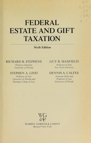 Federal estate and gift taxation