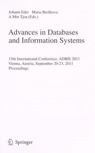 Advances in Databases and Information Systems