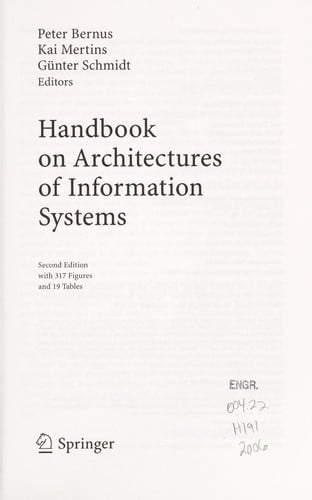 Handbook on architectures of information systems