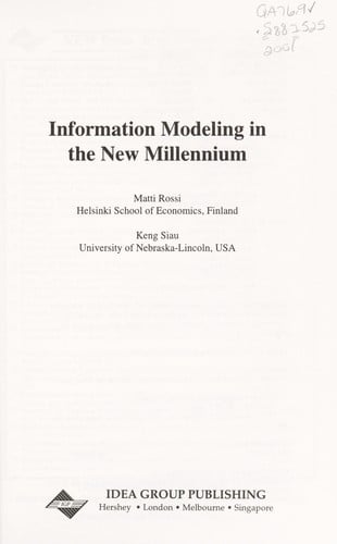 Information modeling in the new millennium