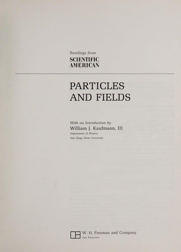 Particles and fields