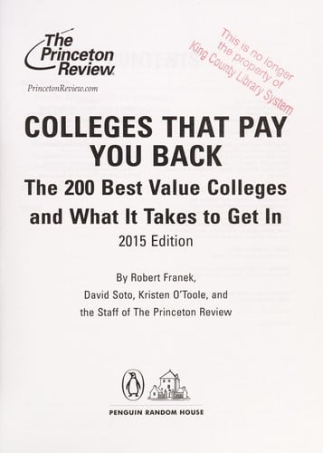 Colleges that pay you back