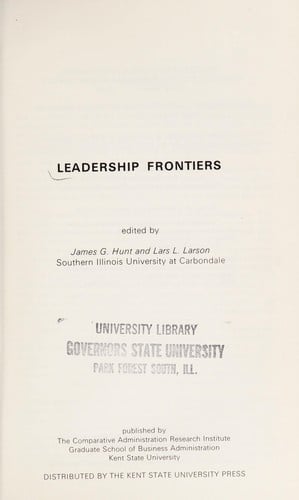 Leadership frontiers