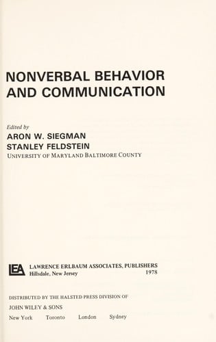 Nonverbal behavior and communication