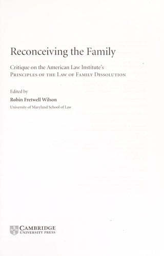 Reconceiving the family