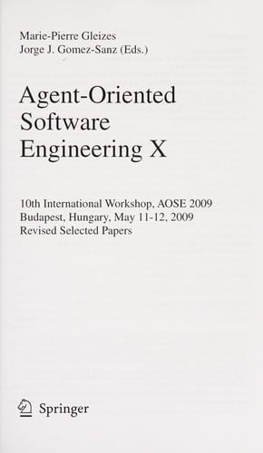 Agent-Oriented Software Engineering X