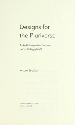 Designs for the pluriverse
