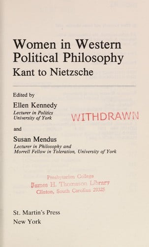 Women in Western Political Philosophy