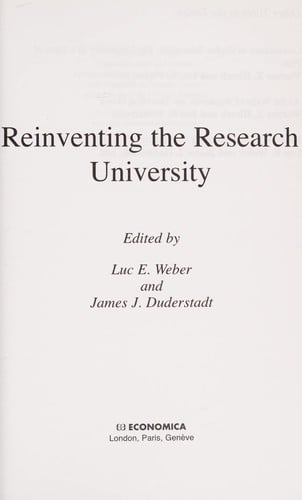 Reinventing the research university