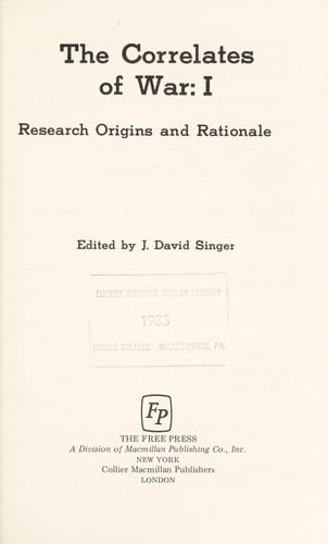 The Correlates of war