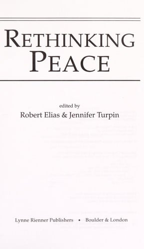 Rethinking peace