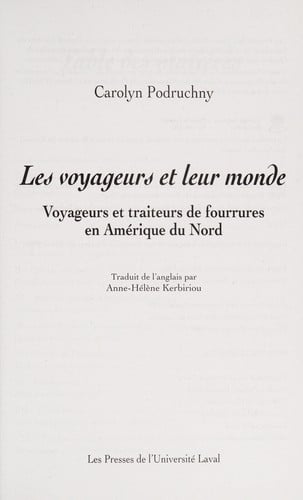 Les voyageurs et leur monde