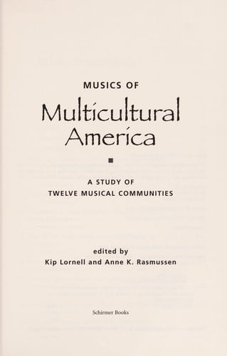 Musics of multicultural America