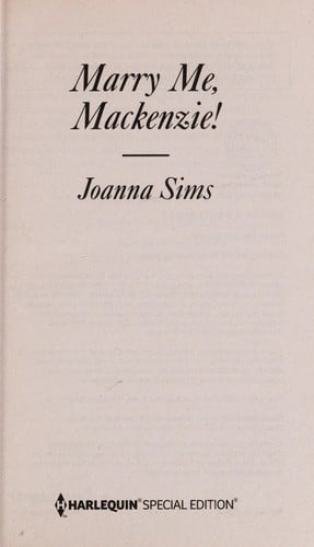 Marry me, Mackenzie!