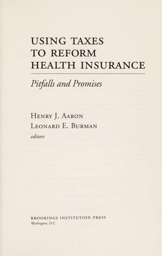 Using taxes to reform health insurance