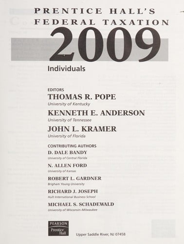 Prentice hall's federal taxation