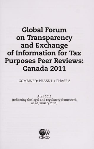 Global forum on transparency and exchange of information for tax purposes peer reviews