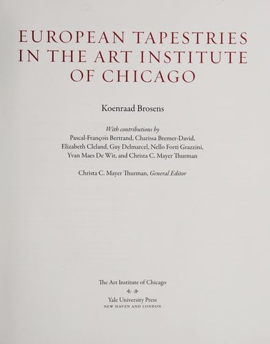 European tapestries in the Art Institute of Chicago